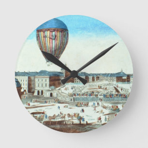 The first flight of Pilatre du Rozier's hot-air ba Round Clock