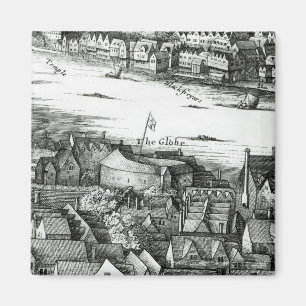 The First Globe Theatre or Rose Theatre Magnet