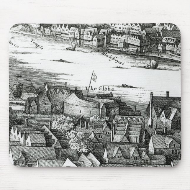 The First Globe Theatre or Rose Theatre Mouse Pad (Front)
