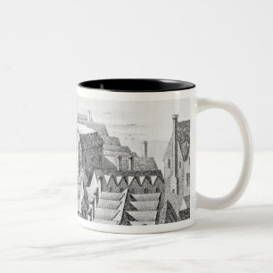 The First Globe Theatre or Rose Theatre Two-Tone Coffee Mug