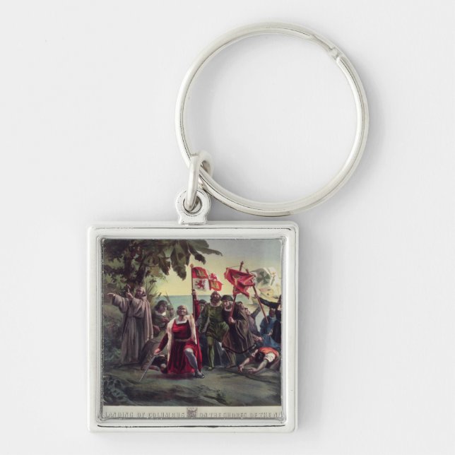The First Landing of Columbus Keychain (Front)