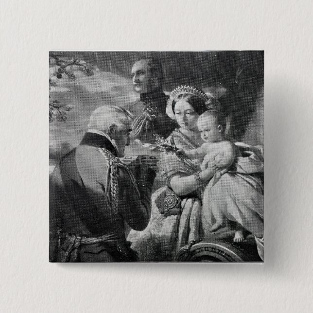 The First of May 1851, engraved by Werner 2 Inch Square Button (Front)