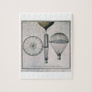 The First Parachute Descent by Andre-Jacques Garne Jigsaw Puzzle