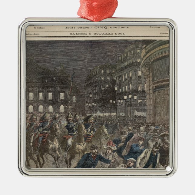 The First Performance of 'Lohengrin' Metal Ornament (Front)