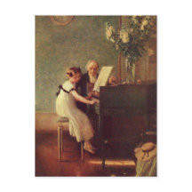 The First Piano Lesson by Muenier