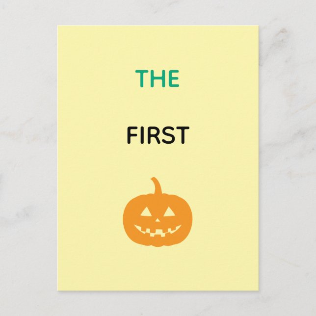The first Pumpkin Postcard (Front)