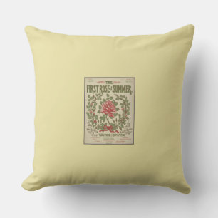 The First Rose of summer - yellow Throw Pillow