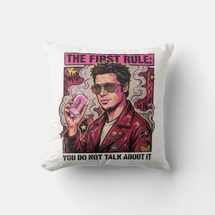 The First Rule - You Do Not Talk About It 90s Soap Throw Pillow