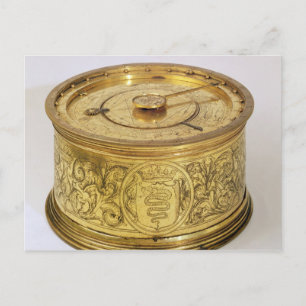 The first spring driven clock with fusee, 1525 postcard