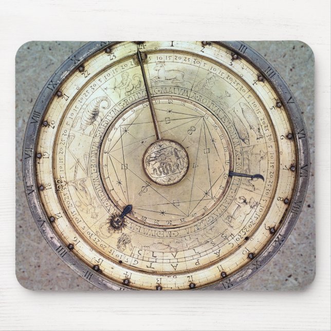 The first spring driven clock with fusee, view of mouse pad (Front)