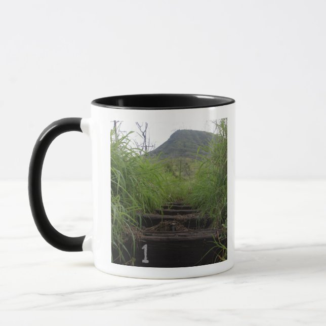 The first step invites hikers up Koko Crater Mug (Left)