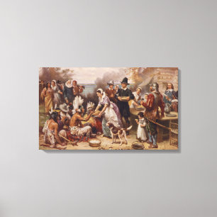The first Thanksgiving 1621   c.1932 Canvas Print