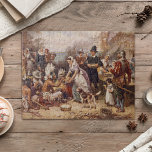 The first Thanksgiving 1621 | c.1932 Jigsaw Puzzle<br><div class="desc">The first Thanksgiving 1621,  c.1932 (photomechanical print),  Ferris,  Jean Leon Gerome (1863-1930) | XOS 5672337</div>