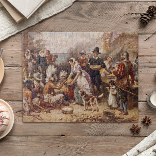 The first Thanksgiving 1621 c.1932 Jigsaw Puzzle