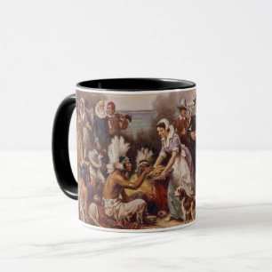 The first Thanksgiving 1621 c.1932 Mug