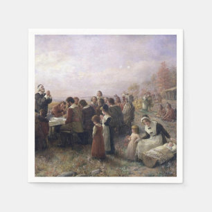 The First Thanksgiving at Plymouth by Brownscombe Napkin