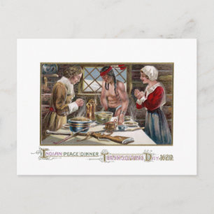The First Thanksgiving Holiday Postcard