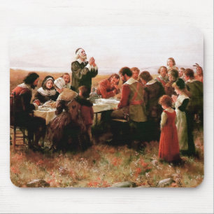 The First Thanksgiving in Plymouth Mousepad