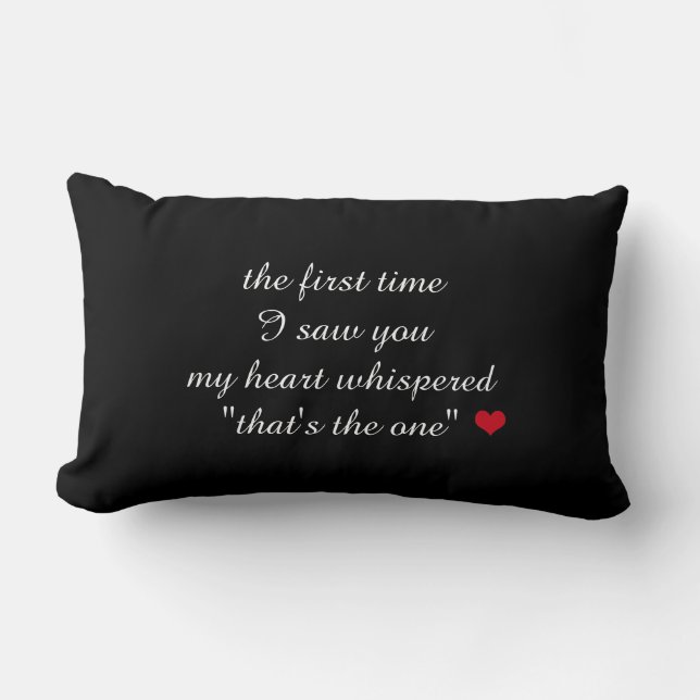 The First Time I Saw You. Lumbar Pillow (Front)