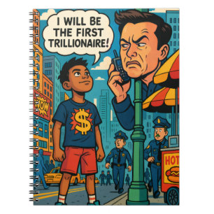 "the First Trillionaire" Comic Art Motivational Notebook