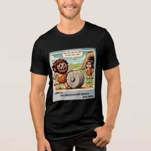 The First Wheel Obsession – Caveman Humour Tri-Blend Shirt