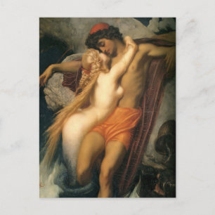 The Fisherman and the Syren   Frederic Leighton Postcard