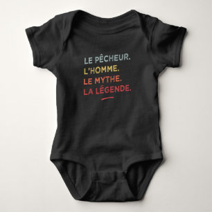 The fisherman the man the myth the legend baby bodysuit