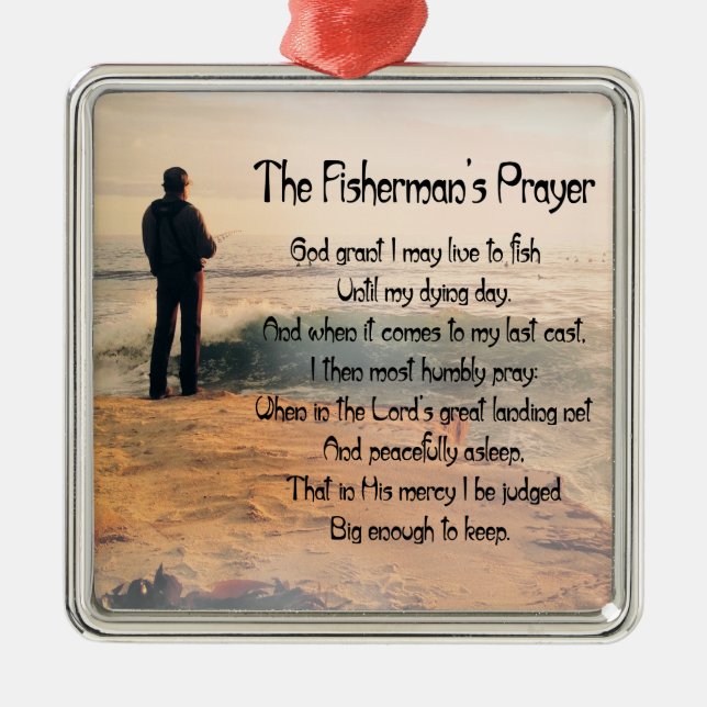 The Fishermans Prayer Metal Ornament (Front)