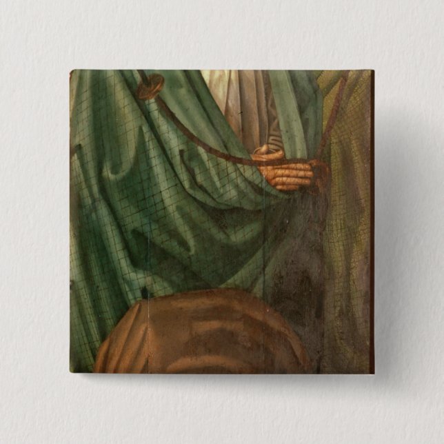 The Fishermen, from the Polyptych of St. 2 Inch Square Button (Front)