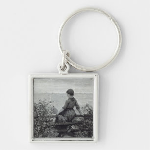 The Fisher's Lass, from 'Leisure Hour', 1888 Keychain