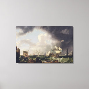 The Fishery, c.1764 (oil on canvas) Canvas Print