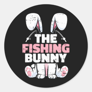 The Fishing Bunny Easter Family Matching Spring Me Classic Round Sticker