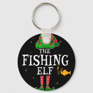 The Fishing Elf Group Matching Family Christmas Fi Keychain