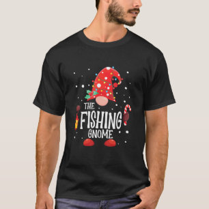 The Fishing Gnome Matching Family Christmas Gnome  T-Shirt