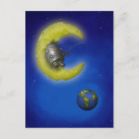 The Fishing Moon Postcard