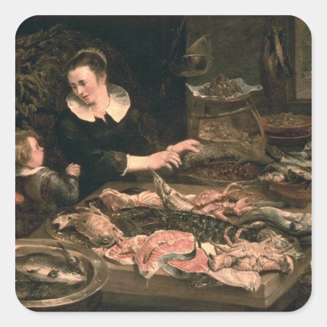 The Fishmonger Square Sticker (Front)