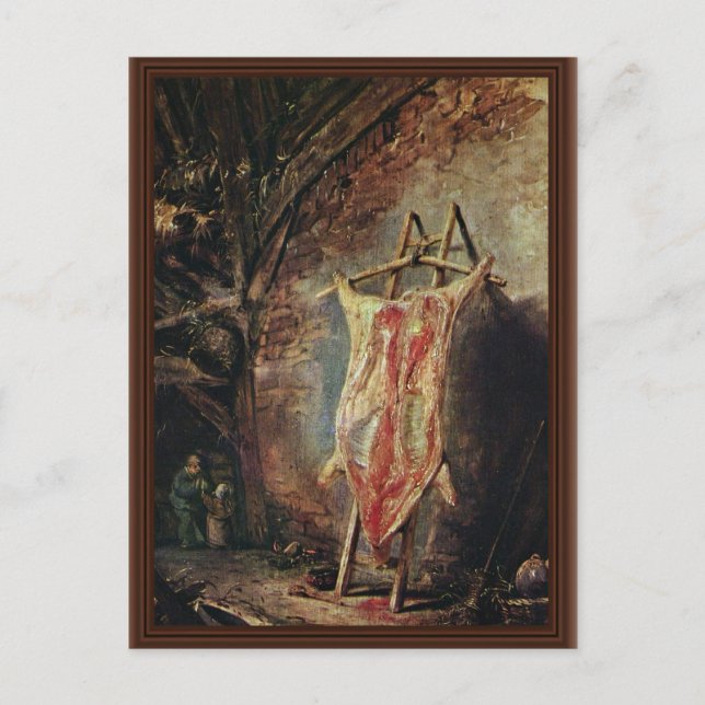 The Fissured Pig By Ostade Isaac Van (Best Quality Postcard (Front)