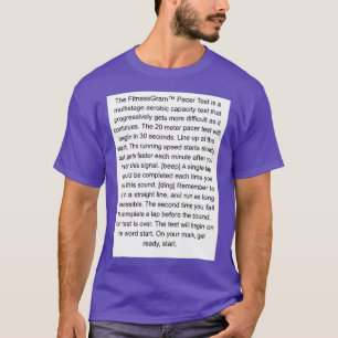 The Fitnessgram pacer test funny T-Shirt