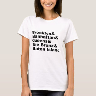 The Five Boroughs of New York City T-Shirt