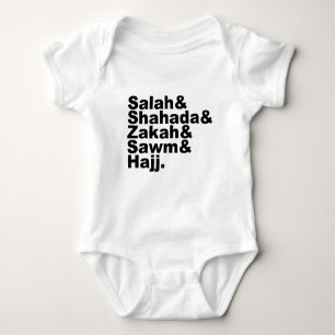 The Five Pillars of Islam   Muslim Prayer Faith Baby Bodysuit