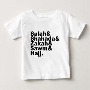 The Five Pillars of Islam Muslim Prayer Faith Baby T-Shirt