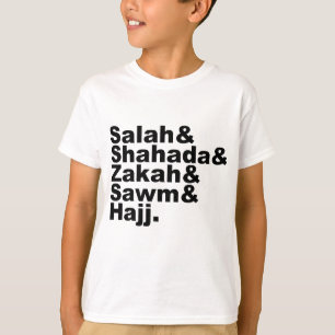 The Five Pillars of Islam Muslim Prayer Faith T-Shirt