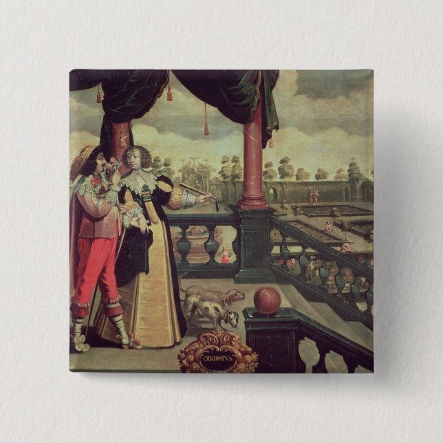 The Five Senses - Smell 2 Inch Square Button (Front)