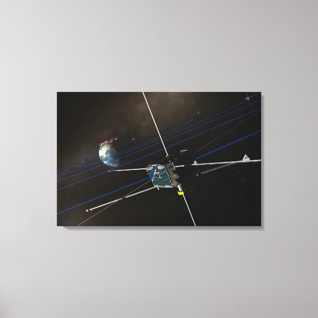 The five THEMIS spacecraft in orbit Canvas Print (Front)
