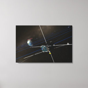 The five THEMIS spacecraft in orbit Canvas Print