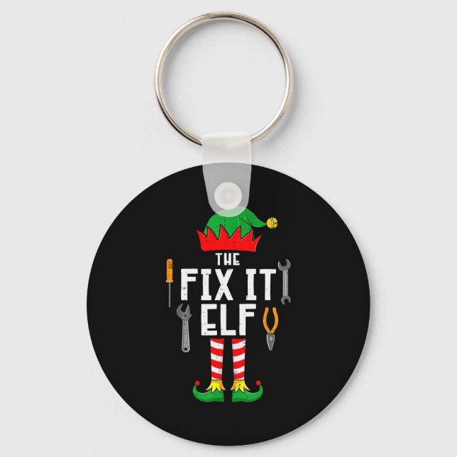 The Fix It Elf Christmas Family Matching Xmas Grou Keychain (Front)