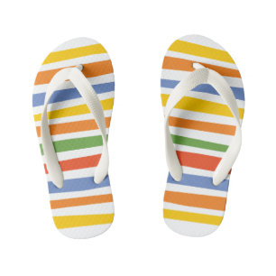 The Fixies Multicolored Striped Kid's Flip Flops