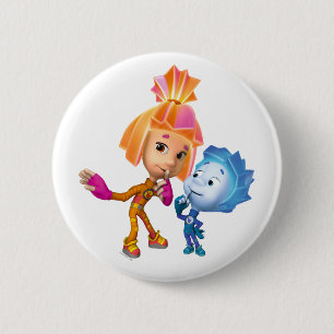 The Fixies   Simka and Nolik 2 Inch Round Button