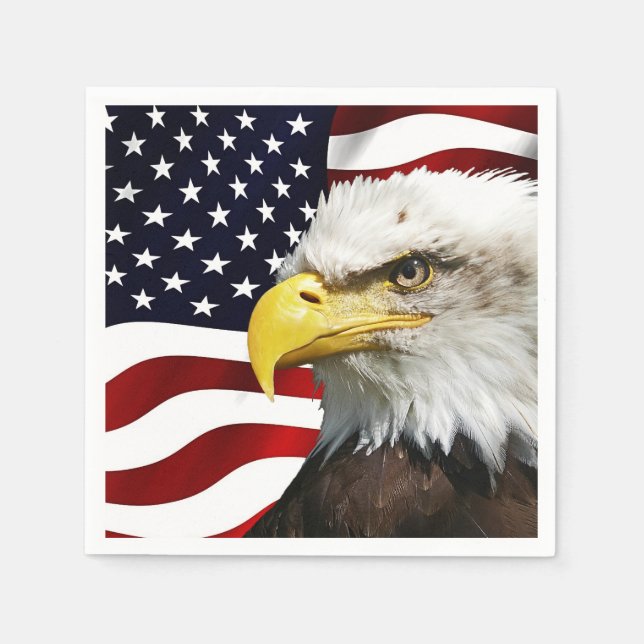 The flag of america with eagle napkin (Front)