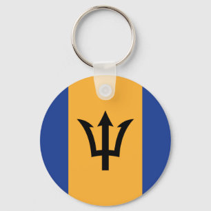 The Flag of Barbados Keychain